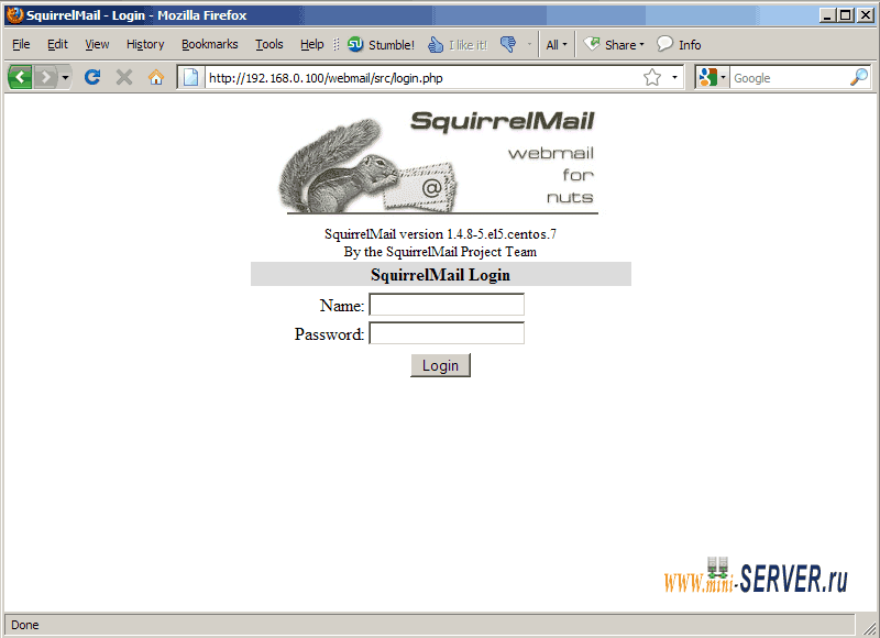Установка SquirrelMail
