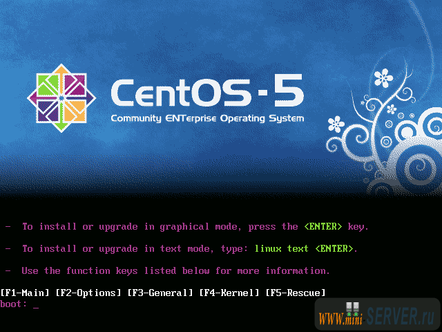 Установка CentOS 5.5