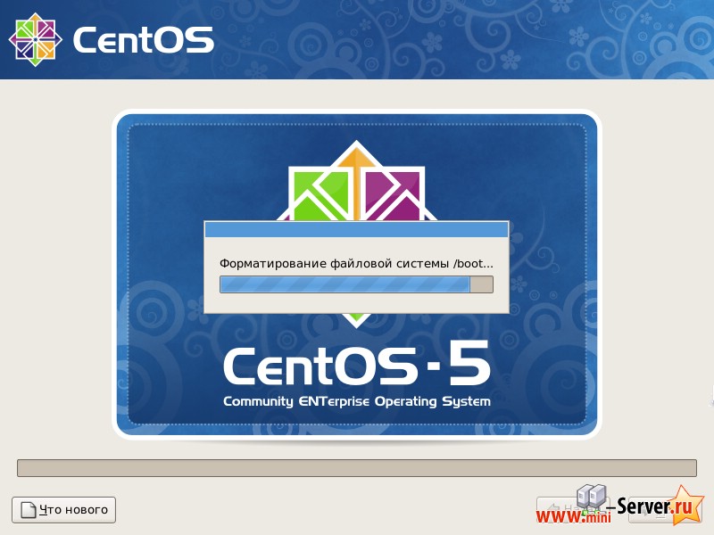 Процесс установки CentOS с iRedOS