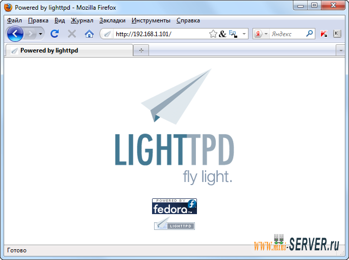 Установка Lighttpd в Fedora 14