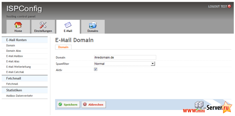 Настройка почтового домена ISPconfig 3