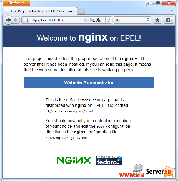 Установка Nginx с PHP5 и MySQL в CentOS 6.0